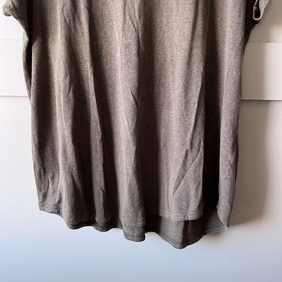 Eileen Fisher Shirt Women XL Brown Linen Scoop Neck Dolman Tunic Top Neutral - Picture 4 of 10